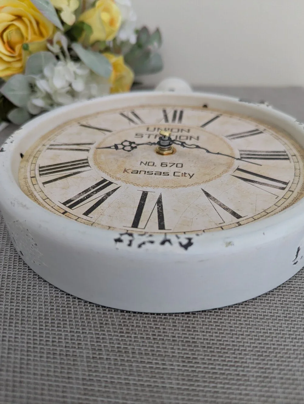 Union Station Kansas City Wall Clock Nostalgia Vintage Shabby Chic Rustic